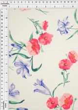 1 Yard Digital Floral DTY Knit Fabric 190 GSM, 58/60'' Wide Polyester Spandex Blend