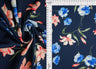 1 Yard Digital Floral DTY Knit Fabric 190 GSM, 58/60'' Wide Polyester Spandex Blend