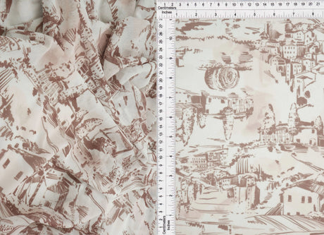 1 Yard Digital Toile Mesh Knit Fabric, 56/58'' Wide Polyester Spandex Blend