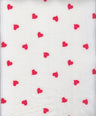 1 Yard 4x2 Yummy Rib Heart Print Fabric 170 GSM Polyester Spandex Blend 58/60" Width