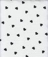 1 Yard 4x2 Yummy Rib Heart Print Fabric 170 GSM Polyester Spandex Blend 58/60" Width