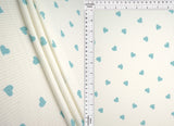 1 Yard 4x2 Yummy Rib Heart Print Fabric 170 GSM Polyester Spandex Blend 58/60" Width