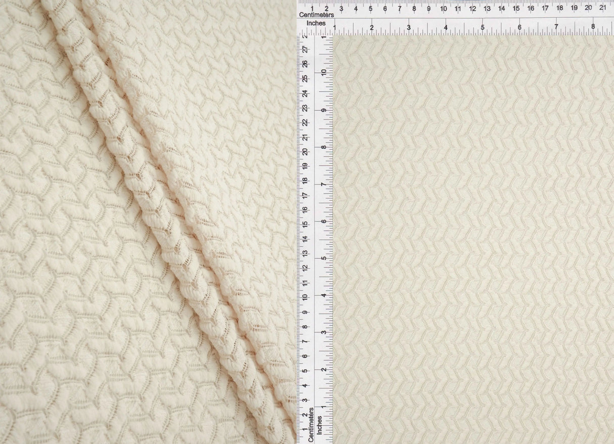 1 Yard Crochet Lace Fabric, 58/60'' Wide Polyester Spandex Blend