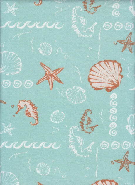 58/60" Width Under the Sea DTY Print Fabric 96 Percent Polyester 4 Percent Spandex Soft Lightweight Stretch Knit