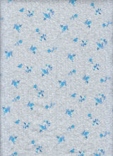 1 Yard 93% Polyester 7% Spandex Cotton-Style Pointelle Ditsy Floral Digital Print Fabric 58/60" Width