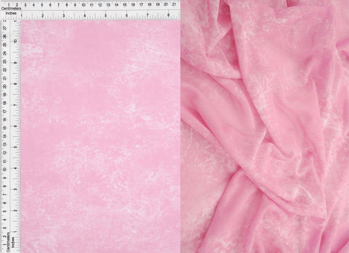 1 Yard Digital Wash Look Mesh Knit Fabric, 56/58? Wide Polyester Spandex Blend