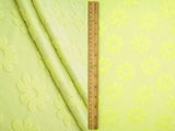 1 Yard Daisy Floral Towel Jacquard Knit Fabric 250 GSM, 58/60'' Wide Polyester Spandex Blend