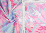 1 Yard Tropical Leaf DTY Stretch Knit Fabric 58/60 Inch Wide Soft Lightweight Material for Summer Outfits & DIY Crafts