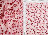 1 Yard Floral Flocking Mesh Fabric, 56/57? Wide Polyester Spandex Blend