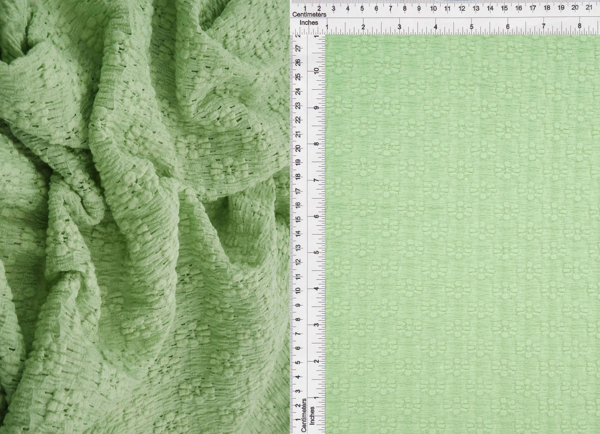 1 Yard Ditsy Floral Lace Fabric, 52/53'' Wide Nylon Cotton Spandex Blend