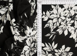 1 Yard DTY Floral Print Fabric 190 GSM Polyester Spandex Blend 58/60" Width