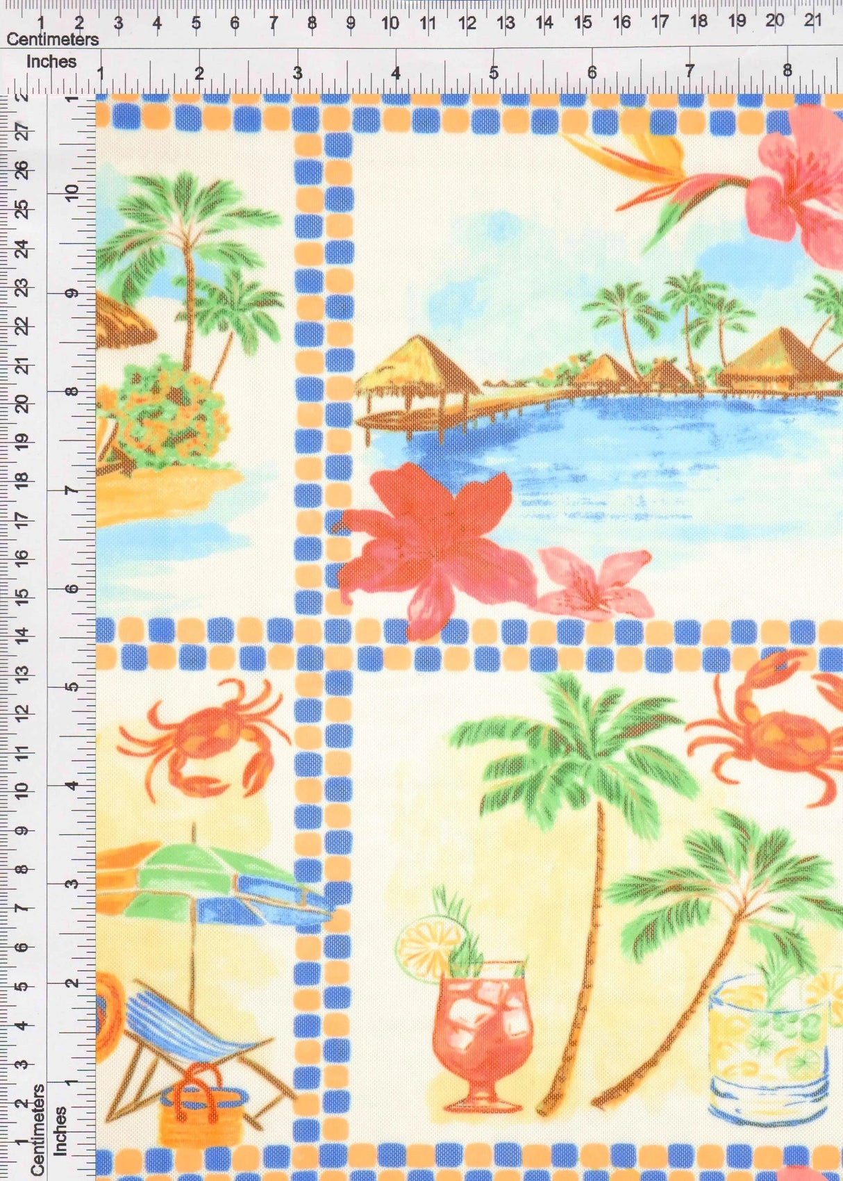 1 Yard Digital Scenery Mesh Knit Fabric, 56/58'' Wide Polyester Spandex Blend