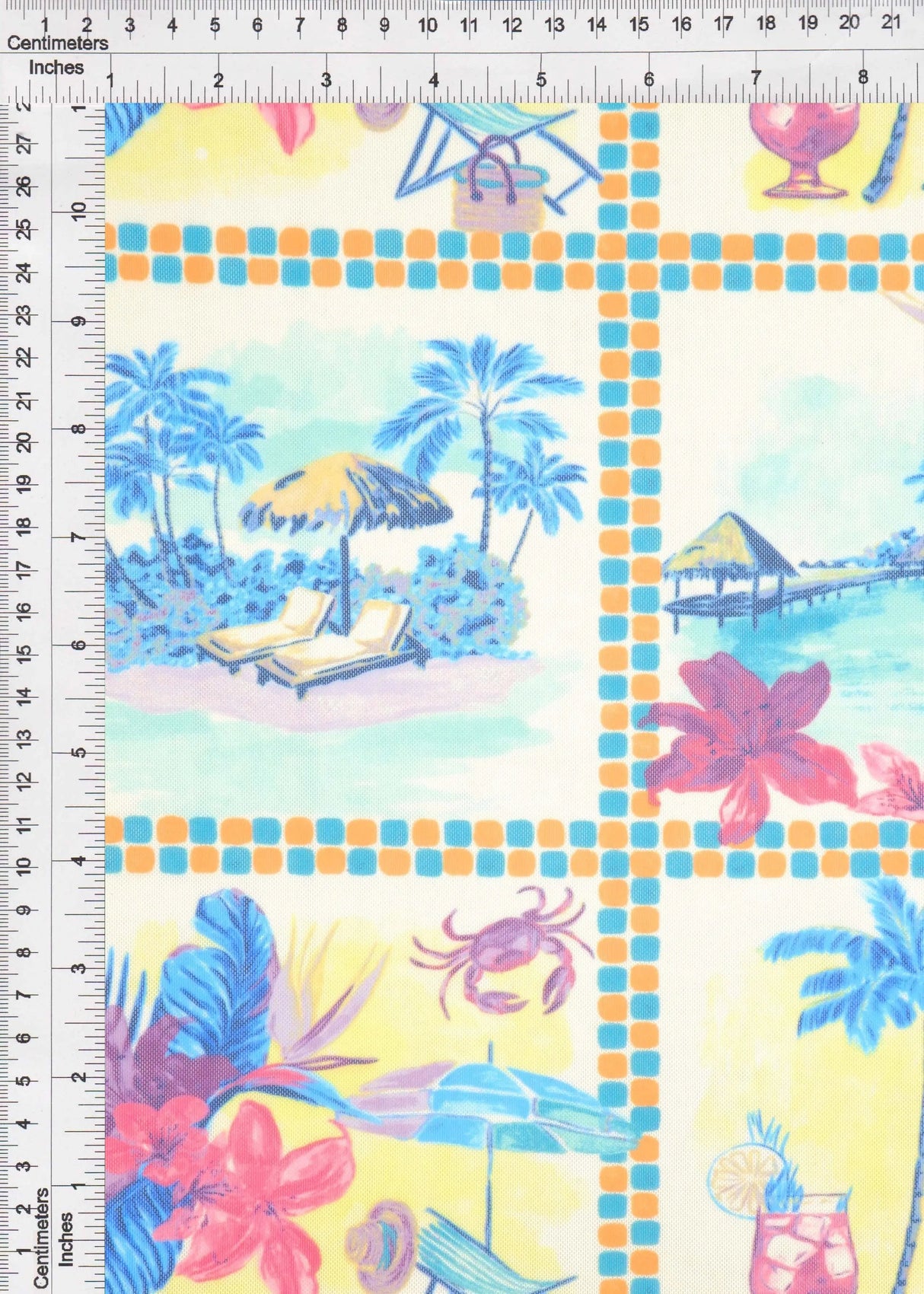 1 Yard Digital Scenery Mesh Knit Fabric, 56/58? Wide Polyester Spandex Blend