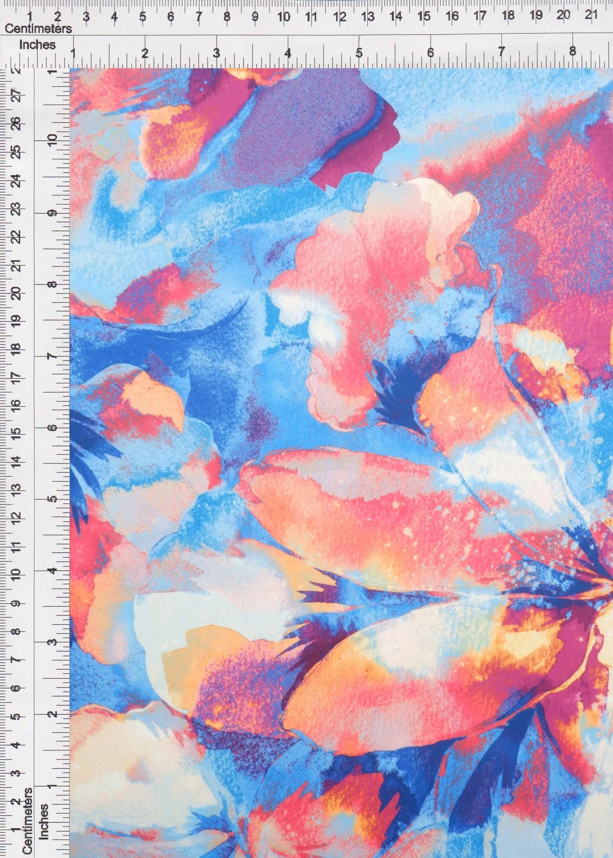 1 Yard DTY Large Flower Digital Print Fabric 190 GSM Poly Spandex Stretch Knit 58/60" Width