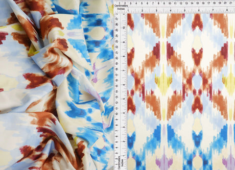 1 Yard DTY Aztec Tribal Digital Print Fabric 190 GSM Poly Spandex Stretch Knit 58/60" Width