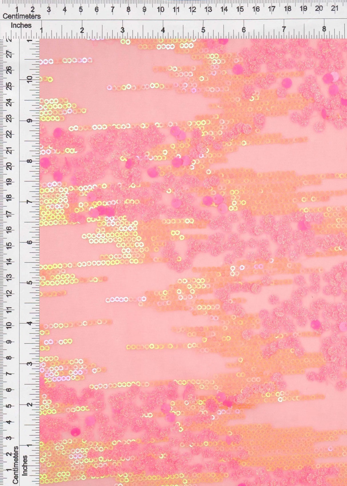 1 Yard Mesh Sequins Embroidery Fabric, Polyester Spandex Blend