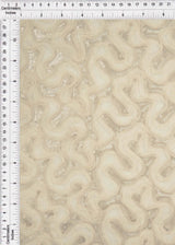 1 Yard Peach Mesh Sequins Embroidery Fabric, Polyester Spandex Blend