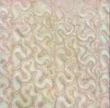 1 Yard Peach Mesh Sequins Embroidery Fabric, Polyester Spandex Blend