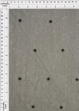 1 Yard Black Mesh Sequins Embroidery Fabric, Polyester Spandex Blend