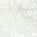 1 Yard White Mesh Sequins Embroidery Fabric, Polyester Spandex Blend