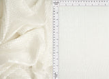 1 Yard White Mesh Sequins Embroidery Fabric, Polyester Spandex Blend