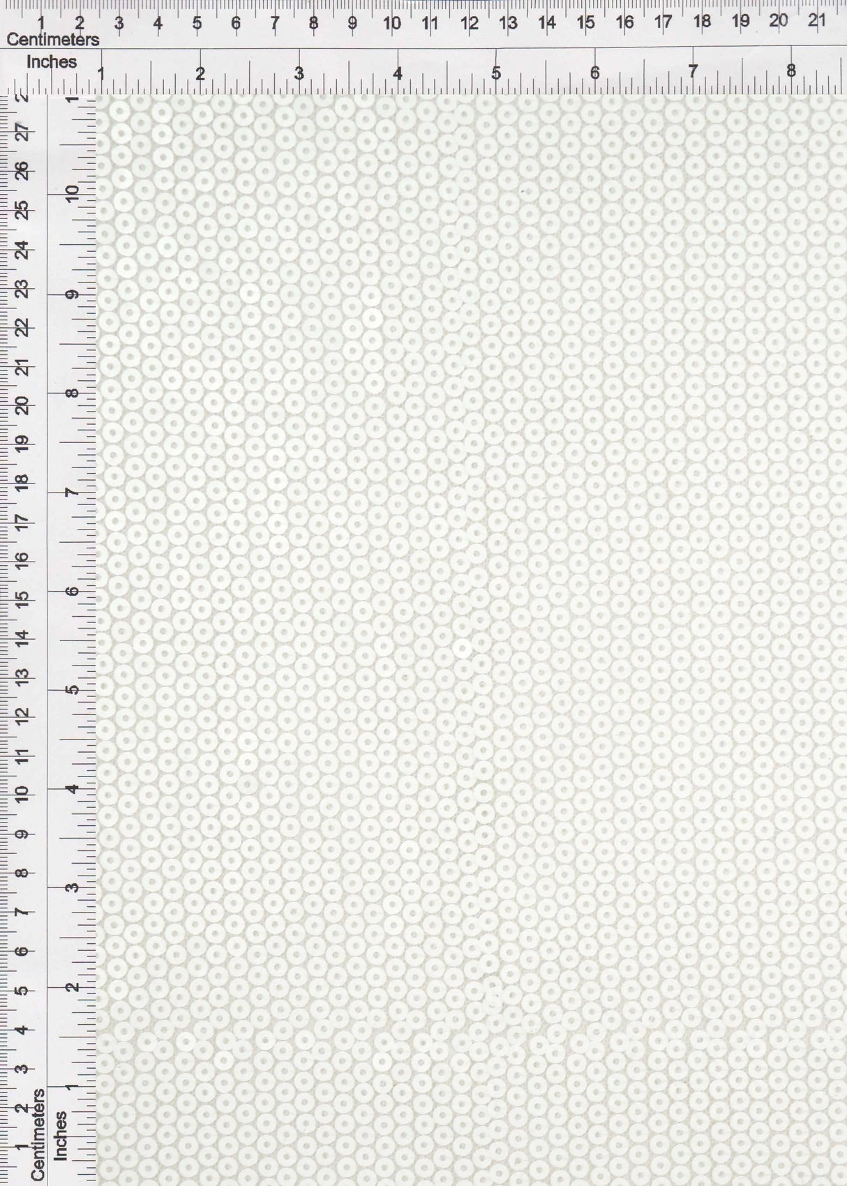 1 Yard White Mesh Sequins Embroidery Fabric, Polyester Spandex Blend