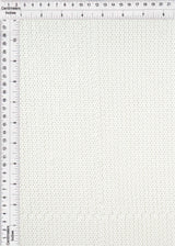 1 Yard White Mesh Sequins Embroidery Fabric, Polyester Spandex Blend