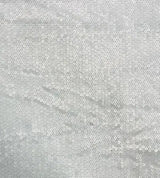 1 Yard White Mesh Sequins Embroidery Fabric, Polyester Spandex Blend