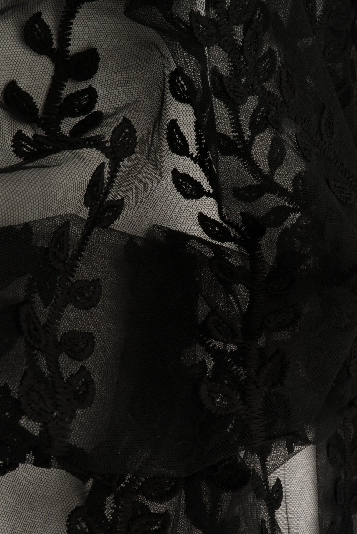 1 Yard Mesh Sequins Embroidery Fabric, Polyester Spandex Blend