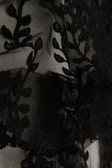 1 Yard Mesh Sequins Embroidery Fabric, Polyester Spandex Blend