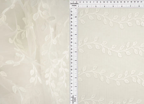 1 Yard Mesh Sequins Embroidery Fabric, Polyester Spandex Blend