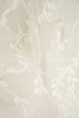 1 Yard Mesh Sequins Embroidery Fabric, Polyester Spandex Blend