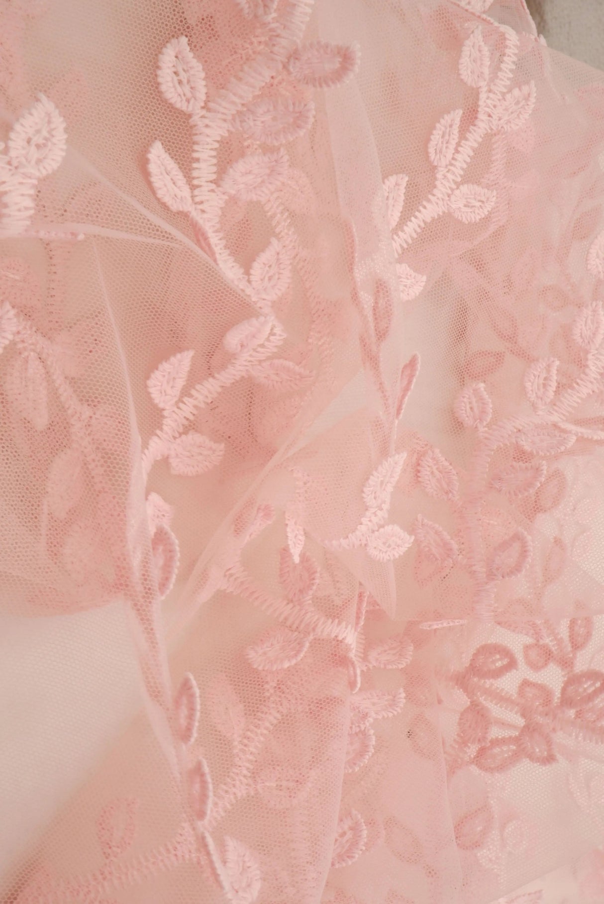 1 Yard Mesh Sequins Embroidery Fabric, Polyester Spandex Blend