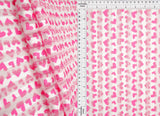 1 Yard Fuchsia Mesh Sequins Embroidery Fabric, Polyester Spandex Blend
