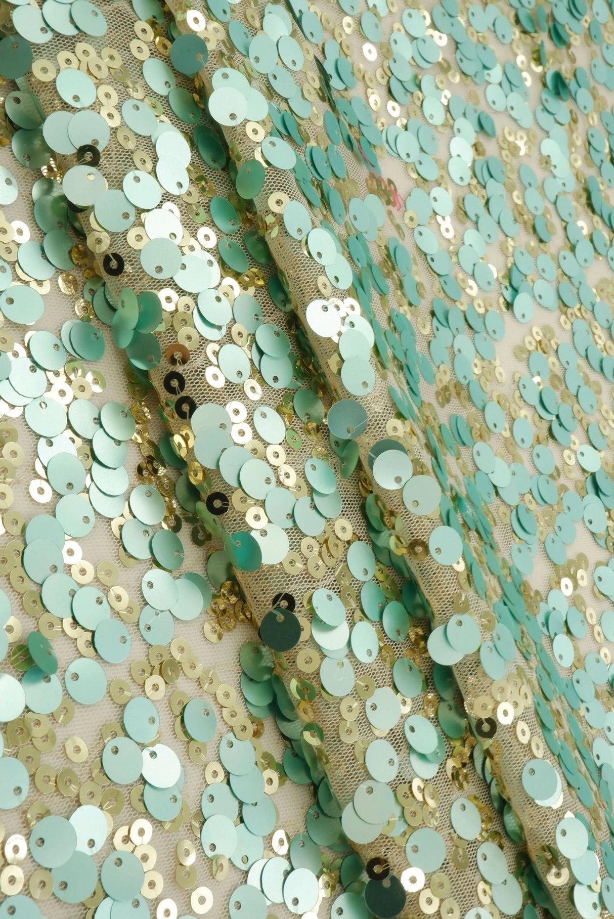 1 Yard Assorted Mesh Sequins Fabric, 58/60'' Wide Nylon Spandex Blend