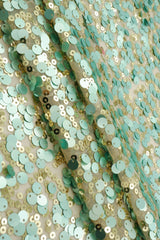 1 Yard Assorted Mesh Sequins Fabric, 58/60'' Wide Nylon Spandex Blend