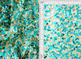 1 Yard Assorted Mesh Sequins Fabric, 58/60'' Wide Nylon Spandex Blend