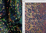1 Yard Assorted Mesh Sequins Fabric, 58/60'' Wide Nylon Spandex Blend