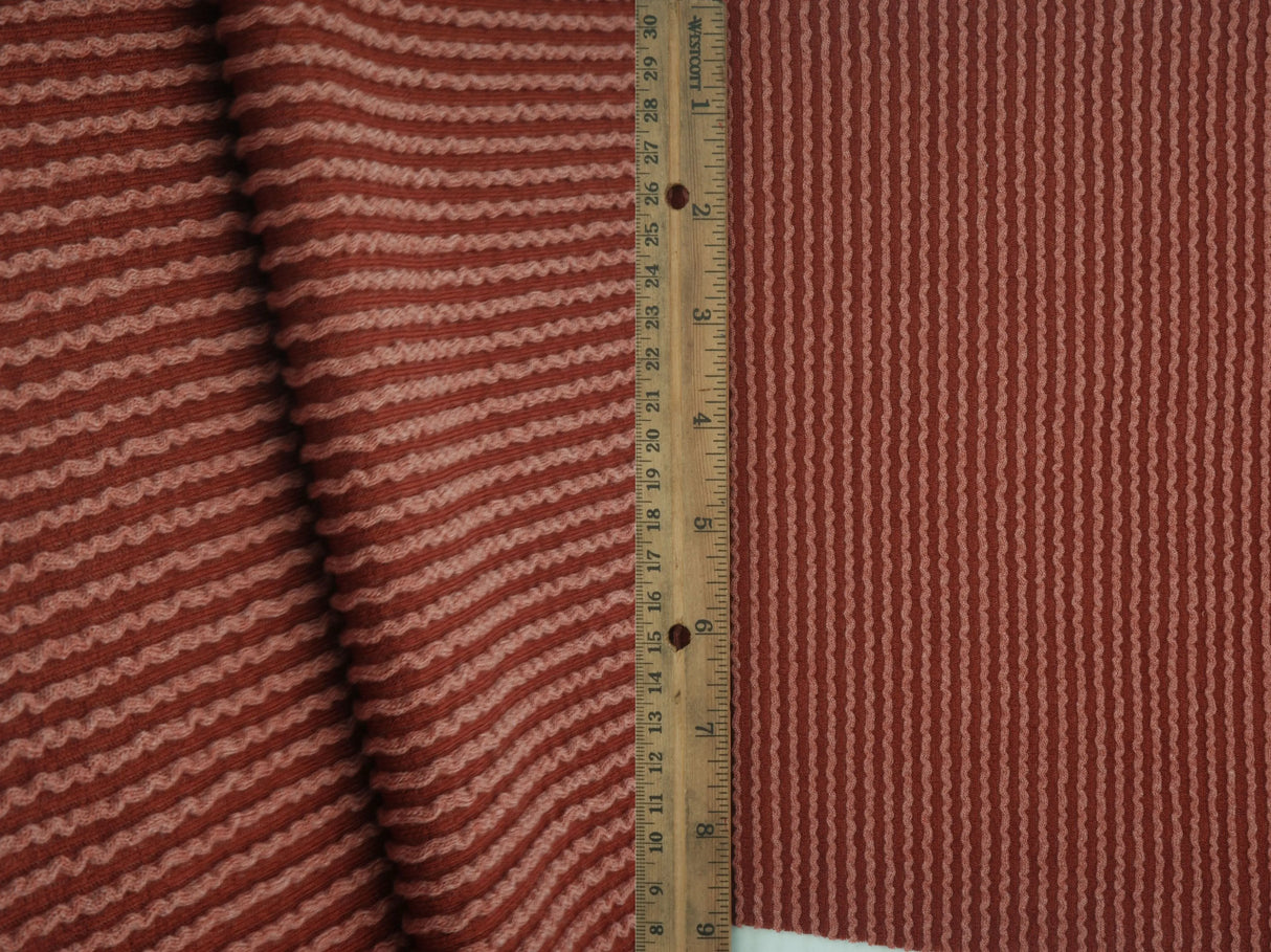 Knit Jacquard Rib Fabric 1 Yard Soft Stretch Textured Knit 52" Wide
