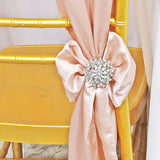 10 Pieces Classic Black Satin Chair Sashes Sleek 8"x108" Event Accessories