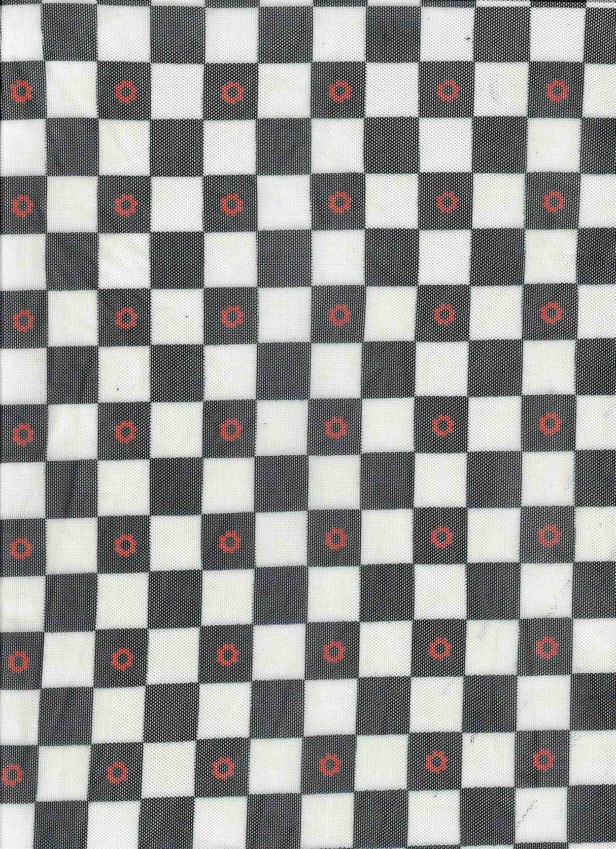 1 Yard Polyester Spandex 80 GSM Mesh Fabric Flower Checker Print Lightweight Soft Stretch 54" Width