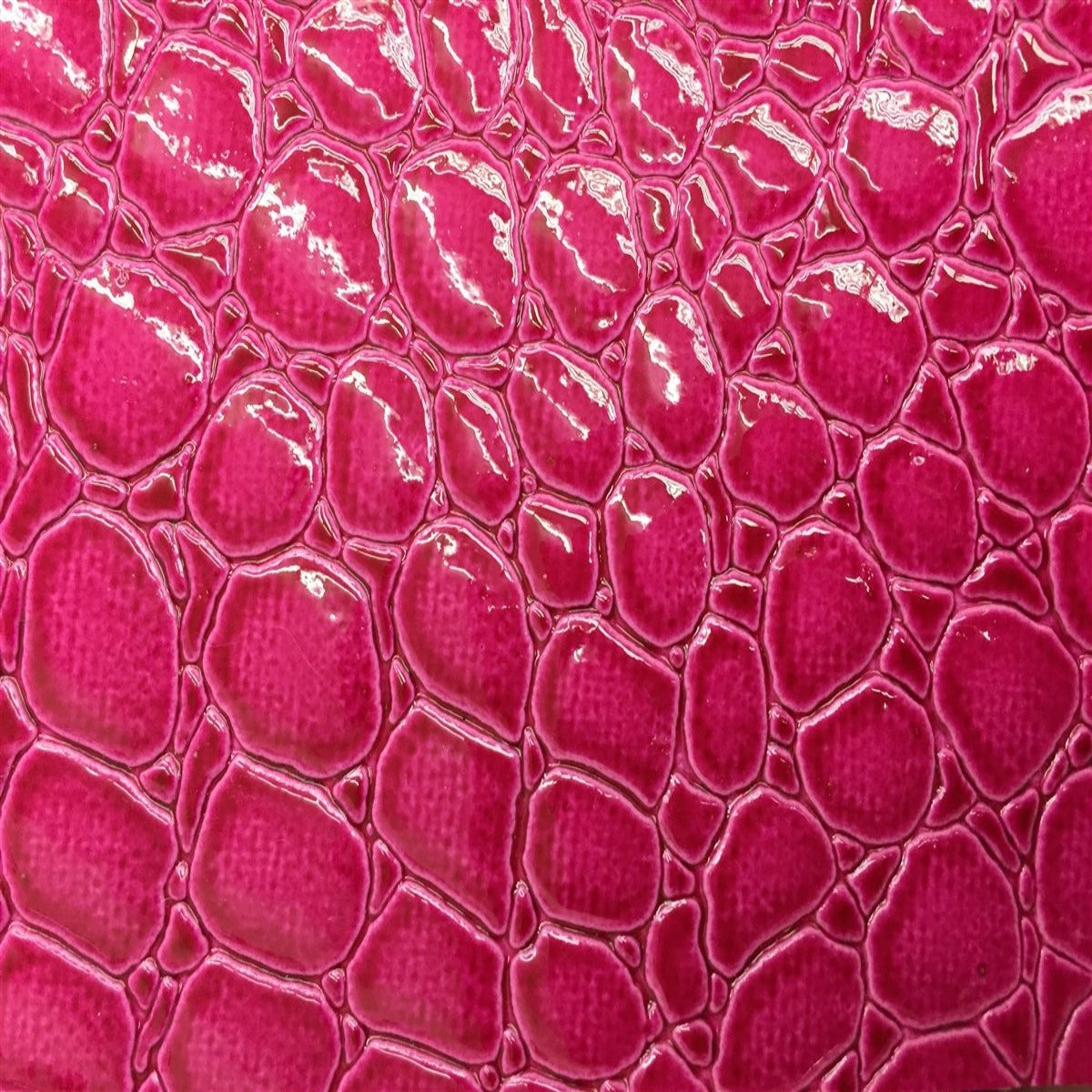 1 Yard Faux Crocodile Vinyl Fabric 100% Polyester