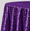 Glitz Sequin Round Tablecloth 90 Inch Sparkle Polyester Cover