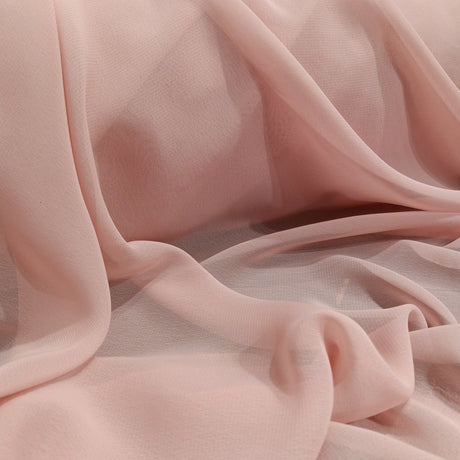 1 Yard Rose Powder Chiffon Fabric Lightweight Sheer Soft Material for Dresses Scarves and Décor 60 Inch Width