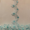 1 Yard Beaded Lace Trimming on Organza | 2.5" Wide | Elegant Embroidered Trim for Bridal, Evening & Dancewear