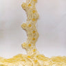 1 Yard Beaded Lace Trimming on Organza | 2.25" Wide | Decorative Beaded Trim for Bridal, Formalwear & Costumes