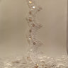 1 Yard Beaded Lace Trimming on Organza | 2.25" Wide | Decorative Beaded Trim for Bridal, Formalwear & Costumes