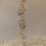 1 Yard Luxury Beaded and Corded Lace Trimming Embroidered on Fine Polyester Organza for Dresses 2 Inch Width