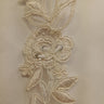 1 Yard Elegant Beaded & Corded Lace Trimming Embroidered on 100% Polyester Organza or Net Mesh for Bridal and Evening Wear 1.5 Inch Width