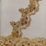 1 Yard Luxurious Beaded & Corded Lace Trimming Embroidered on 100% Polyester Net Mesh for Special Occasion Dresses 3 Inch Width